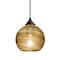 Besa Lighting Jilly Cord Pendant, Vapor Amber, Bronze Finish, 1x60W Incandescent 1JT-JILLYAM-BR - alternate 1